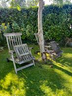 Teakhouten ligstoel, Ophalen, Gebruikt, Teakhout, Verstelbaar