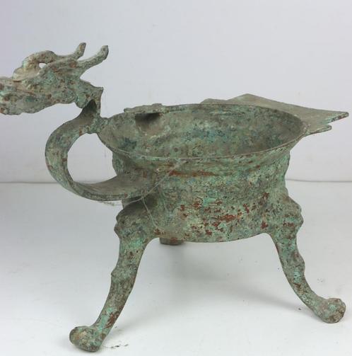 Kan - RITUELE olielamp - Brons, Antiek en Kunst, Kunst | Niet-Westerse kunst, Ophalen of Verzenden