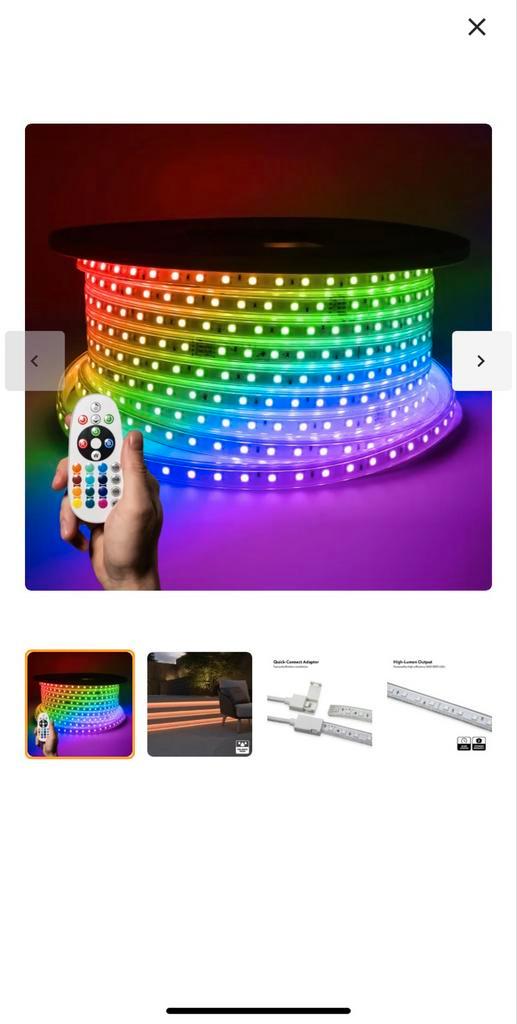 Hoftronic RGB LED Strip 24M (25M) Dimbaar & Waterdicht IP65, Muziek en Instrumenten, Licht en Laser, Nieuw, Licht, Kleur, Ophalen of Verzenden