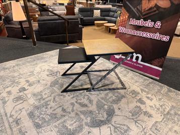 Salon/bijzettafels 2-Delig Z-Vorm € 79,- Goud/Zwart/Enschede beschikbaar voor biedingen