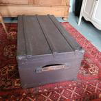 Brocante oude bruine dekenkist speelgoedkist opbergkist, Ophalen