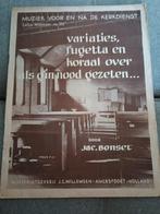 Bladmuziek Jac.Bonset, Ophalen of Verzenden, Gebruikt