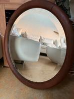 Antieke mahoniehouten spiegel, Ophalen, Rond, 50 tot 100 cm, Minder dan 100 cm