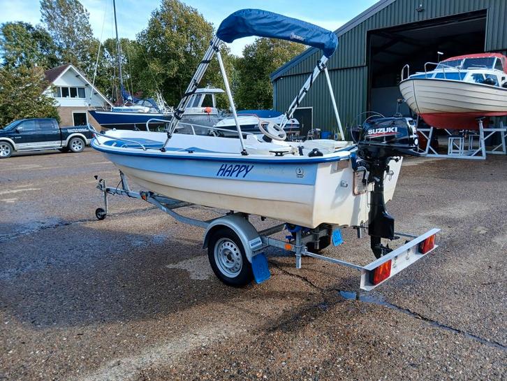Console boot/sloep, Watersport en Boten, Vis- en Consoleboten, Zo goed als nieuw, Tot 10 pk, 6 meter of meer, Benzine, Buitenboordmotor