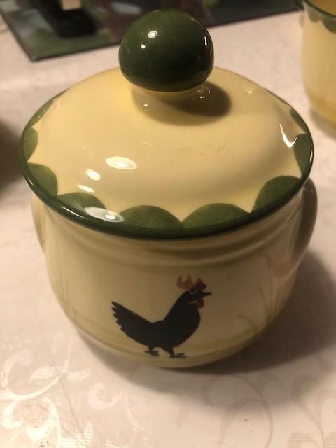 Suikerpot met deksel Kip en Haan, Antiek en Kunst, Antiek | Servies los, Ophalen