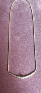 Gouden collier met diamant 14k, Ophalen, Zo goed als nieuw, Goud, Goud