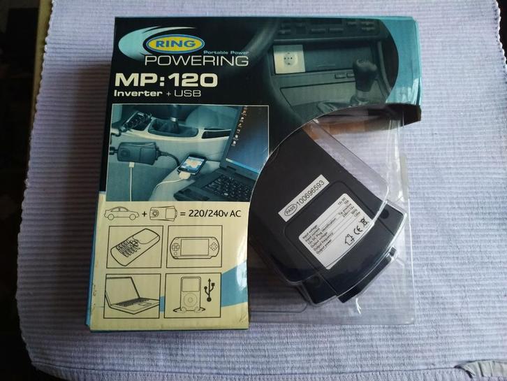 Ring Omvormer MP120 12volt naar 230volt, Caravans en Kamperen, Kampeeraccessoires, Nieuw, Ophalen of Verzenden