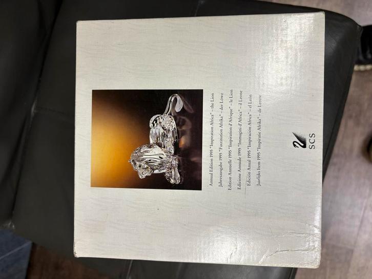 Swarovski Leeuw 1995 SCS, Verzamelen, Swarovski, Zo goed als nieuw, Figuurtje, Ophalen of Verzenden