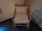 Bamboe lounge stoel met kussens, Ophalen, Eenpersoons, 75 tot 100 cm, Zo goed als nieuw