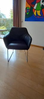8 Bruin leren Ikea eetkamerstoelen, Huis en Inrichting, Fauteuils, Ophalen, Gebruikt, Leer