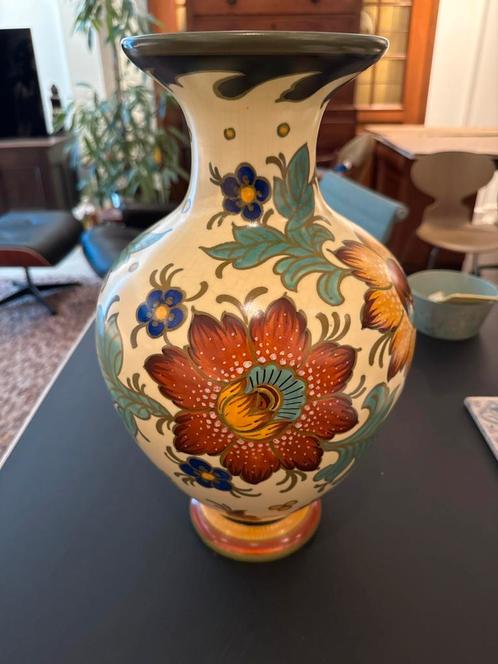 Paola Royal Plazuid Gouda Vaas Handgeschilderd Aardewerk 269, Antiek en Kunst, Antiek | Vazen, Ophalen of Verzenden