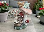 Tuinbeeld van een mol onder paddestoel, Tuin en Terras, Ophalen of Verzenden, Zo goed als nieuw