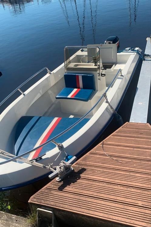 Polyester boot met motor en trailer 4takt !! Zomerklaar, Watersport en Boten, Motorboten en Motorjachten, Gebruikt, Polyester