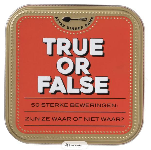 Vragenspel - True or false, Hobby en Vrije tijd, Gezelschapsspellen | Kaartspellen, Ophalen of Verzenden