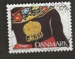 Denemarken 22, klederdracht borduurwerk sjaal, Postzegels en Munten, Denemarken, Verzenden, Gestempeld