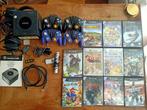 Gamecube + diverse topspellen, Spelcomputers en Games, Spelcomputers | Nintendo GameCube, Gebruikt, Zwart, Met games, Ophalen of Verzenden