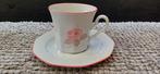 Vintage Theekop en Schotel met Roze Roos, Antiek en Kunst, Ophalen of Verzenden