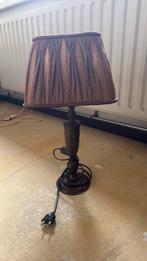 Bruine lamp met kap, Ophalen of Verzenden, Zo goed als nieuw, Minder dan 50 cm