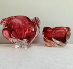 Josef Hospodka Chribska roze seventies schalen glas Tsjechie, Ophalen of Verzenden