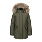 Woolrich Arctic Parka Donker Groen Army 152 - Maat 12, Ophalen, Zo goed als nieuw, Meisje, Jas