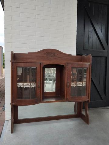 Hangkast / vitrinekast / spiegelkast / opzet kast / eiken beschikbaar voor biedingen