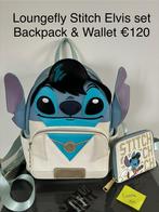 Disney Loungefly Backpack + Wallet Stitch Elvis, Ophalen, Overige figuren, Nieuw, Tas, Koffer of Zak