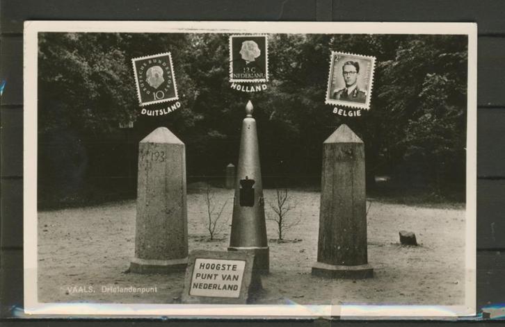 Vaals Drielandenpunt 1970 Foto/Ansichtkaart f-48 jdu, Verzamelen, Ansichtkaarten | Nederland, Gelopen, Limburg, 1960 tot 1980