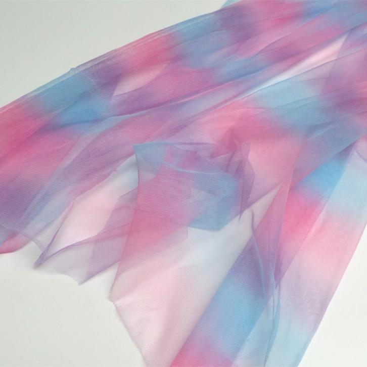 3 meter tule zacht regenboog - prinses, Hobby en Vrije tijd, Stoffen en Lappen, Nieuw, Polyester, 120 cm of meer, 200 cm of meer