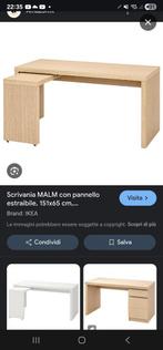 IKEA Malm Bureau met uitschuifbaar blad, Huis en Inrichting, Bureaus, Ophalen of Verzenden, Gebruikt, Bureau