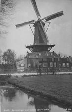 Delft - Spoorzingel met molen van Van Rhijn (bruin), 1940 tot 1960, Zuid-Holland, Ongelopen, Ophalen of Verzenden