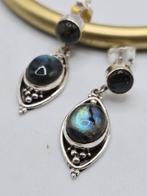 Echt zilveren oorbellen met Labradoriet, Sieraden, Tassen en Uiterlijk, Oorbellen, Ophalen of Verzenden, Nieuw, Zilver, Zilver