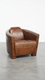 Bruine Aviator design fauteuil gemaakt van rundleer, Huis en Inrichting, Ophalen, Gebruikt, ., Design