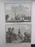 319 / Kerk en het dorp Heemskerk Gravure 18e eeuw H. Spilman, Antiek en Kunst, Kunst | Etsen en Gravures, Ophalen of Verzenden