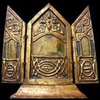 Oude Triptiek drieluik houten Icoon - Italië., Antiek en Kunst, Antiek | Religie, Ophalen of Verzenden