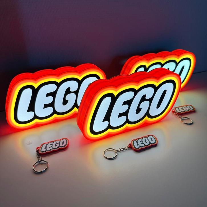 LEGO lightbox + gratis LEGO sleutelhanger (of 2), Kinderen en Baby's, Kinderkamer | Inrichting en Decoratie, Nieuw, Lamp, Ophalen of Verzenden