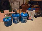 Kampeerlamp op gas + gasflessen, Caravans en Kamperen, Kampeeraccessoires, Ophalen of Verzenden