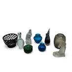 Lot divers glaswerk (9x), o.a. vazen, paperweights en ..., Antiek en Kunst, Ophalen of Verzenden