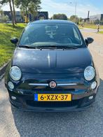 Fiat 500  twin air turbo 80 pk sport met parkeersensor, Zwart, Leder en Stof, Parkeersensor, Handgeschakeld