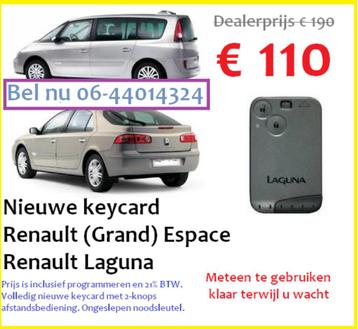 Sleutel kapot Laguna Twingo Trafic Clio Megane Scenic Dacia beschikbaar voor biedingen