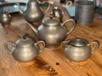 Metawa Tinnen Theeservies - Theepot, Melkkan & Suikerpot, Antiek en Kunst, Ophalen of Verzenden