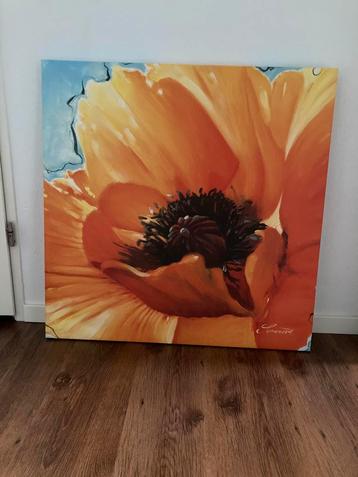 Fleurig schilderij van 30,5 bij 30,5 cm beschikbaar voor biedingen