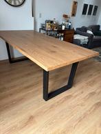 Stevige eettafel met industriële look – 200x100 cm, Ophalen, Gebruikt, 200 cm of meer, 50 tot 100 cm