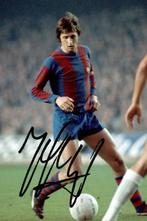Foto met handtekening Cruyff FC Barcelona, Ophalen of Verzenden, Zo goed als nieuw, Buitenlandse clubs, Spelerskaart