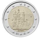Duitsland 2012 2 Euro  Beieren Neuschwanstein a d f g j, Postzegels en Munten, Munten | Europa | Euromunten, Ophalen of Verzenden