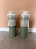Twee vazen (42cm hoog), Huis en Inrichting, Ophalen, Zo goed als nieuw, Groen