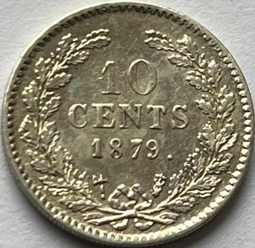 Zilveren dubbeltje 1879 hoge kwaliteit beschikbaar voor biedingen