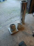 Kachel  buis, Doe-het-zelf en Verbouw, Buizen en Afvoer, Ophalen of Verzenden, Rvs, Minder dan 2 meter, 80 mm of meer