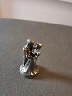 Zilvertinnen miniatuur echtpaartje, Antiek en Kunst, Antiek | Tin, Ophalen of Verzenden
