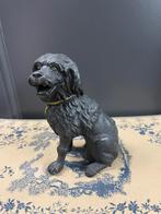 Antieke metalen poedel beeld, Ophalen of Verzenden, Zo goed als nieuw, Mens