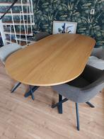 Te koop zgan: Eettafel Merone 200x100+ 4 stoelen., Huis en Inrichting, Ophalen, 100 tot 150 cm, 200 cm of meer, Zo goed als nieuw